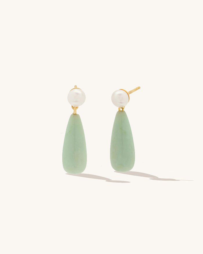 Ava Chrysoprase Drop Earrings