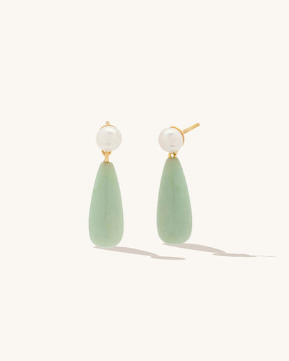 Ava Chrysoprase Drop Earrings