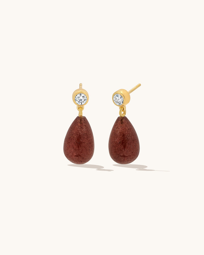 Ava Sapphire Drop Earrings