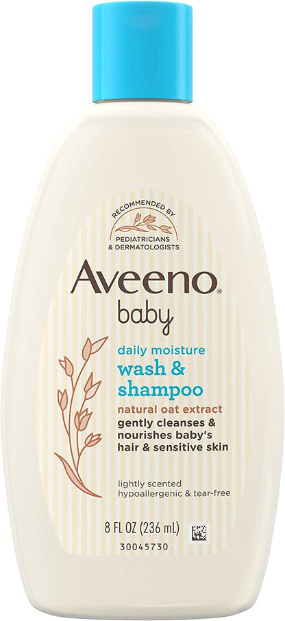 Aveeno Baby Wash & Shampoo for Hair & Body, Tear-Free, Fresh, 8 Oz - 38137003665 Pie's Variety Store