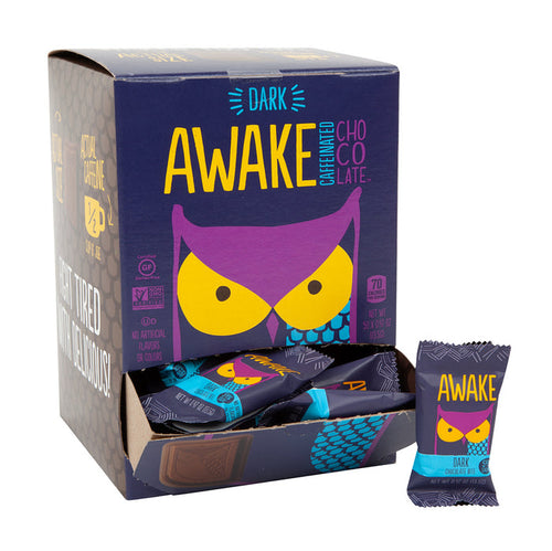 Awake Bites Caffeinated Dark Chocolate Candy - 50 Count