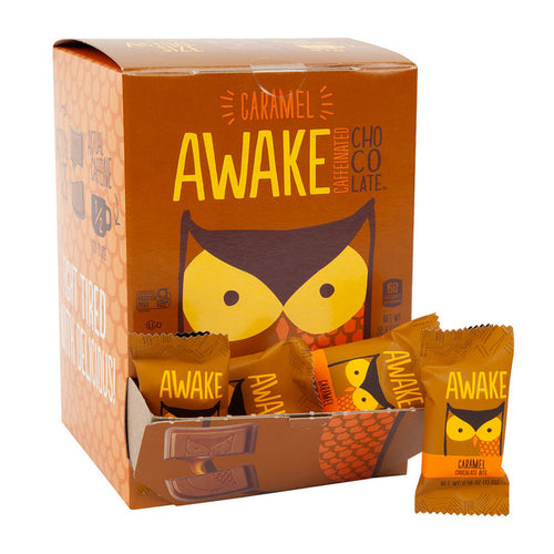Awake Caramel Caffeinated Chocolate Bites Candy - 50 Count