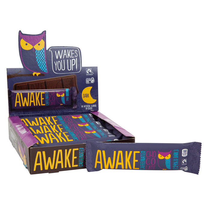 Awake Dark Chocolate Candy Bar - 12 Count