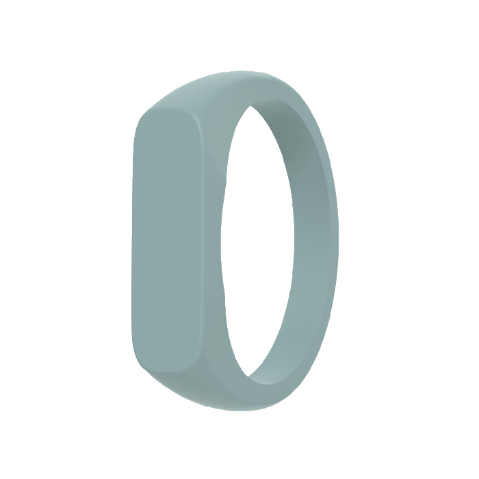 Bar Ring Signet Silicone Ring - Lagoon