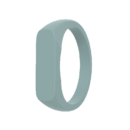 Bar Ring Signet Silicone Ring - Lagoon