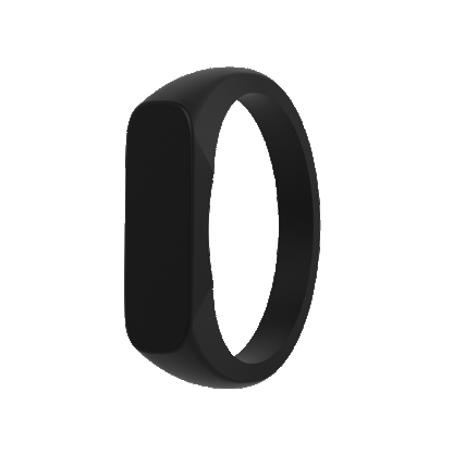 Bar Ring Signet Silicone Ring - Obsidian