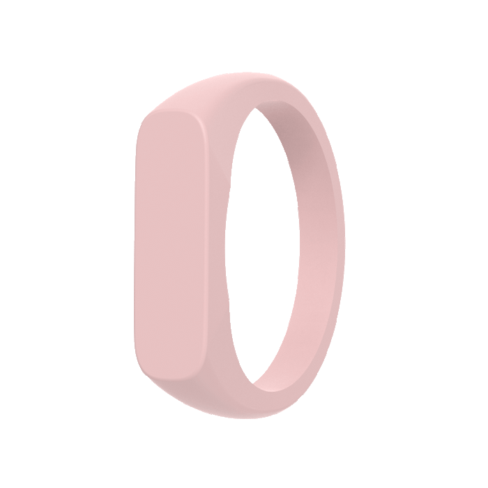 Bar Ring Signet Silicone Ring - Pink Sand