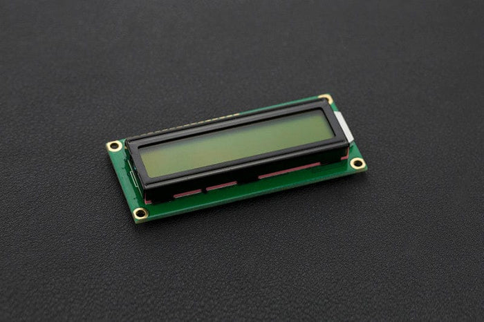 Basic 16x2 Character LCD - Black on Yellow 5V [Discontinued] by DFRobot - The Pi Hut