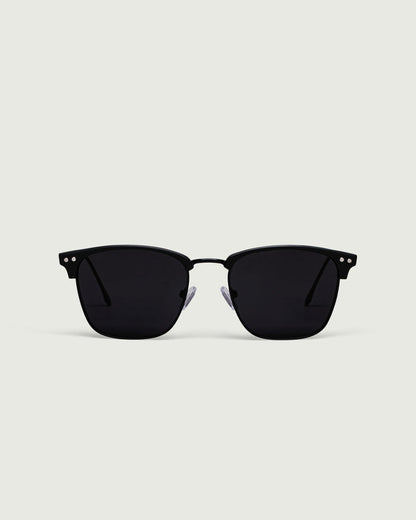 Charcoal::Bastian Sunglasses browline black metal plastic front