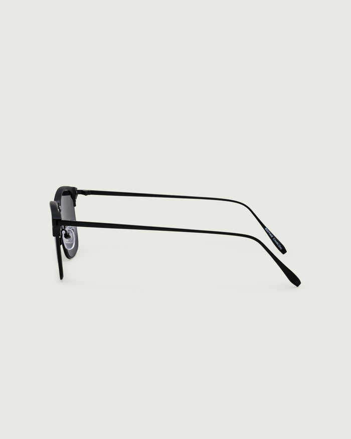 Charcoal::Bastian Sunglasses browline black metal plastic side