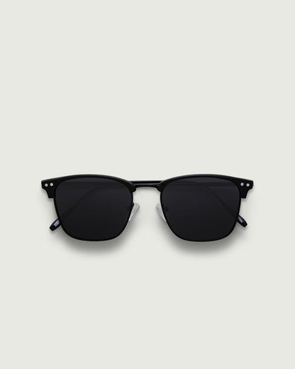 Charcoal::Bastian Sunglasses browline black metal plastic top