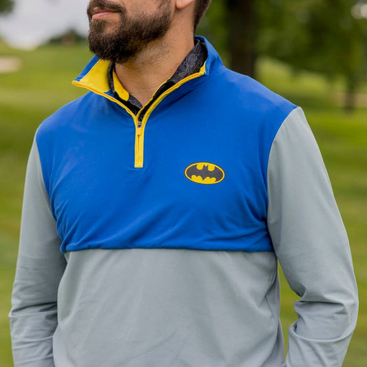 RSVLTS Batman Quarter Zip Batman™ 85th Anniversary "Holy Activewear, Batman!" – Quarter Zip