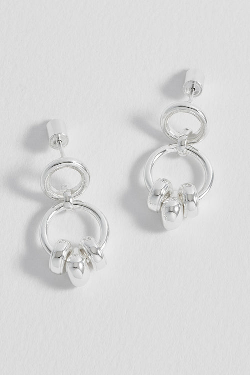 Beaded Circle Drop Earrings