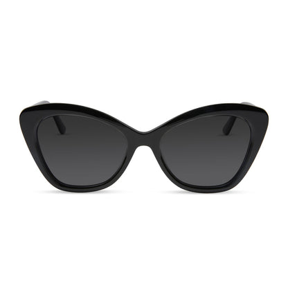 diff eyewear featuring the betty cat eye prescription sunglasses with a black frame front view