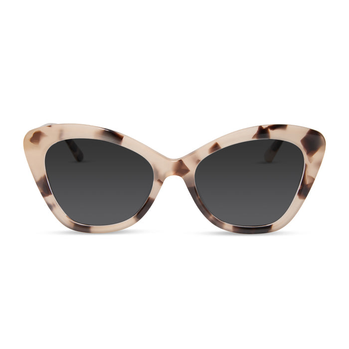 diff eyewear featuring the betty cat eye prescription sunglasses with a cream tortoise frame front view
