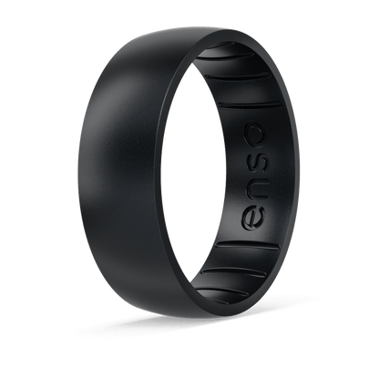 Bevel Metal Hybrid Ring - Black Zirconium