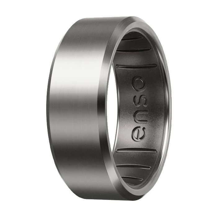 Bevel Metal Hybrid Ring - Titanium