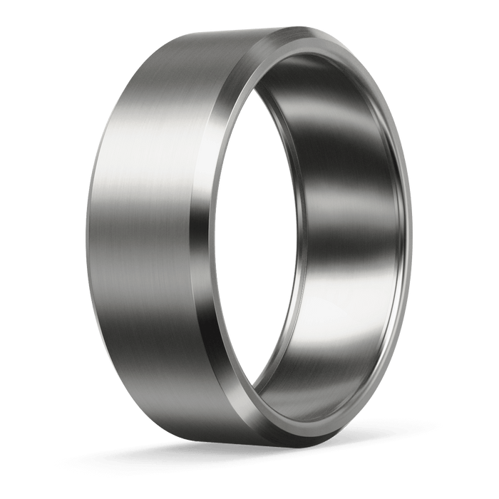 Bevel Metal Hybrid Ring - Titanium