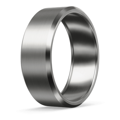 Bevel Metal Hybrid Ring - Titanium