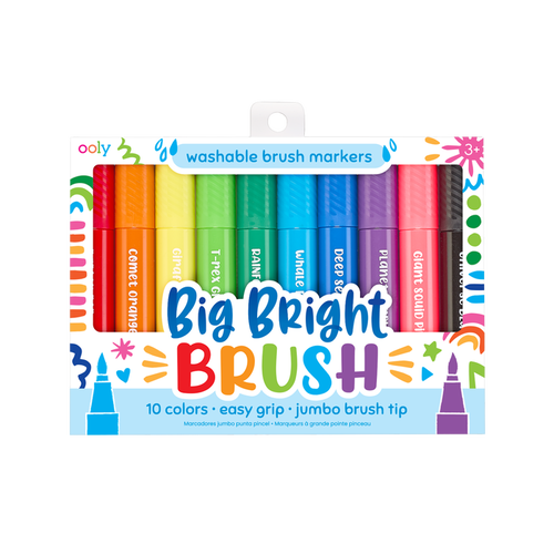 OOLY Big Bright Brush Markers in packaging