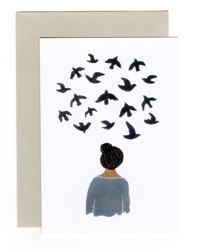 Bird thoughts card