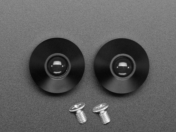 Black Anodized Aluminum Bumper Feet - Pack of 2 by The Pi Hut - The Pi Hut