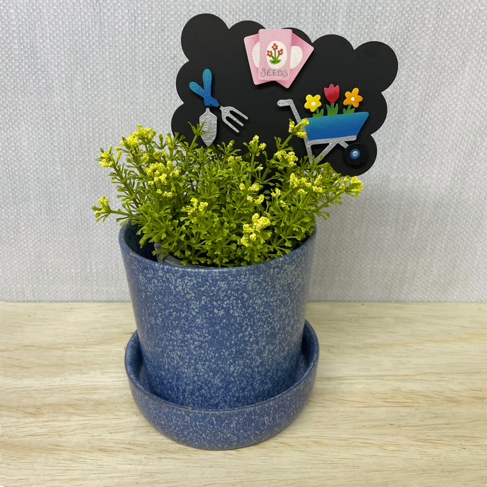 Black Chalkboard Plant Pick
