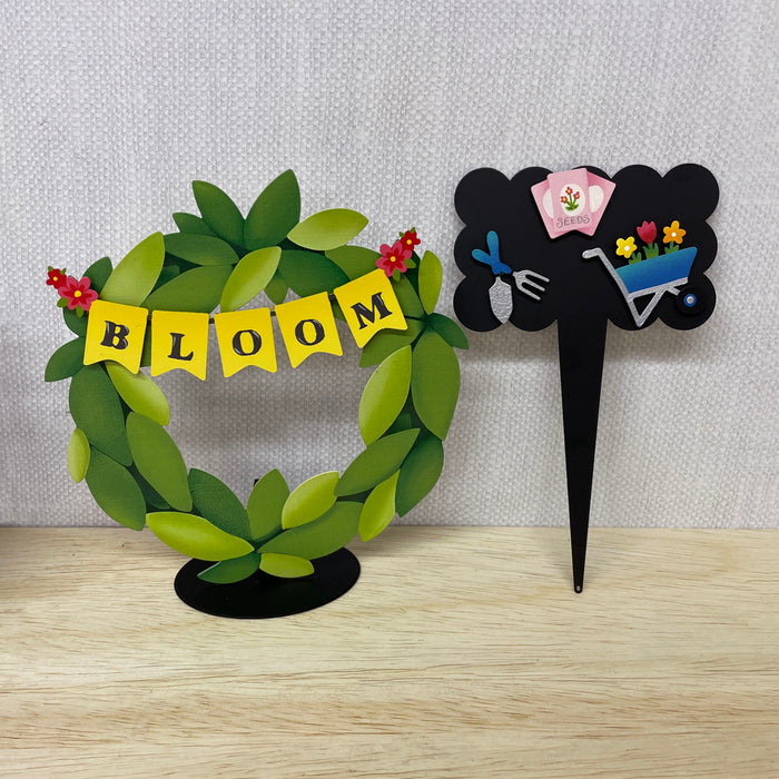 Black Chalkboard Plant Pick