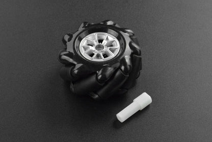 Black Mecanum Wheel with Motor Shaft Coupling (60mm) - Right [Discontinued] by DFRobot - The Pi Hut