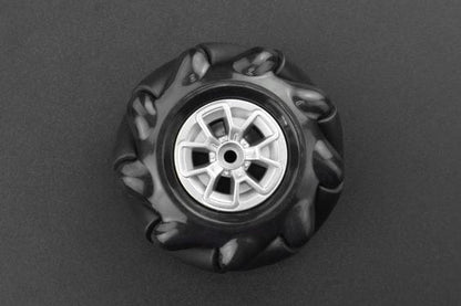 Black Mecanum Wheel with Motor Shaft Coupling (60mm) - Right [Discontinued] by DFRobot - The Pi Hut