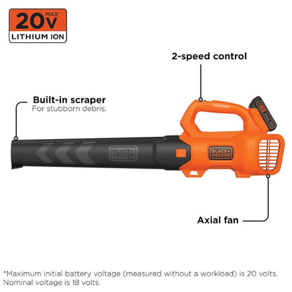 BLACK+DECKER 20V 2.0 AH Axial Blower - BCBL700D1