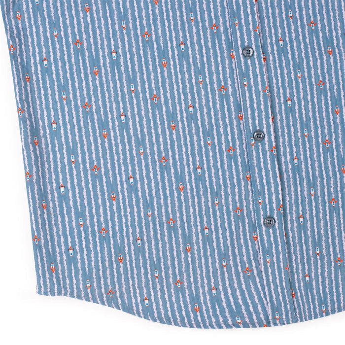 RSVLTS RSVLTS Short Sleeve Shirt Blast Off!  – Stretch Seersucker Short Sleeve Shirt Blast Off!  – Stretch Seersucker Short Sleeve Shirt