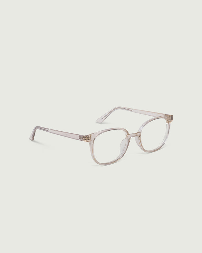 Smoke::Bleecker Eyeglasses square gray plastic front diagonal