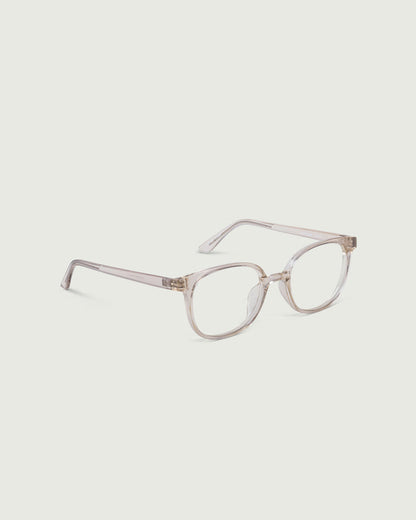 Smoke::Bleecker Eyeglasses square gray plastic front diagonal