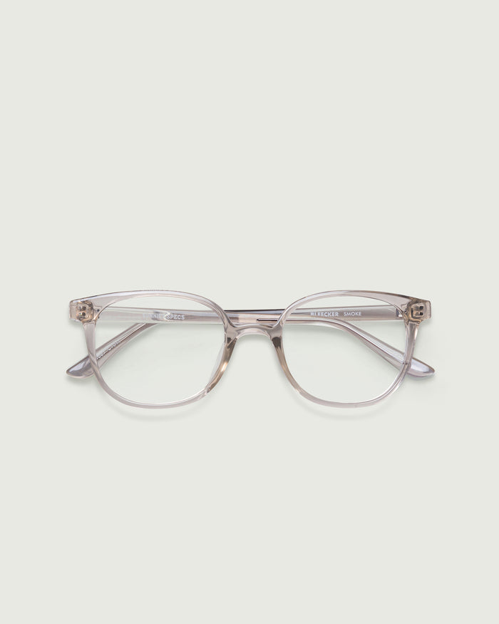 Smoke::Bleecker Eyeglasses square gray plastic top