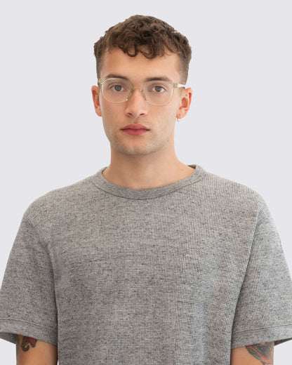 lifestyle-Smoke::men Bleecker Eyeglasses square gray plastic