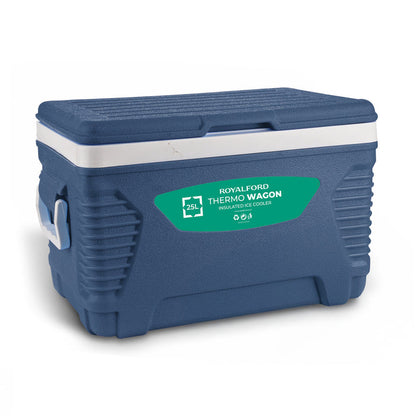 Blue 25L Insulated Cooler Box Ice Chest With Side Handles