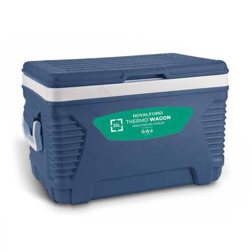 Blue 25L Insulated Cooler Box Ice Chest With Side Handles