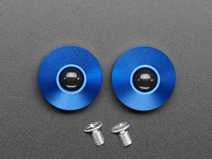 Blue Anodized Aluminum Bumper Feet - Pack of 2 by The Pi Hut - The Pi Hut