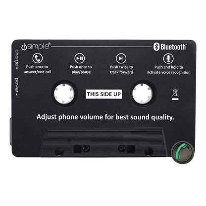 Bluetooth cassette adapter with button control instructions
