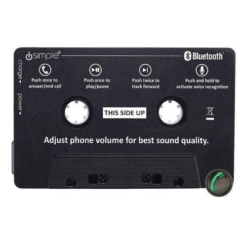 Bluetooth cassette adapter with button control instructions