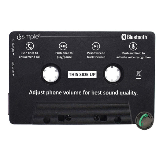 Bluetooth cassette adapter with button control instructions