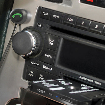 Bluetooth cassette adapter inserted into a car stereo
