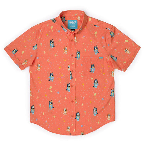 RSVLTS XS Bluey Youth Short Sleeve Shirt Bluey "Don't Let It Melt" Youth – KUNUFLEX Short Sleeve Shirt