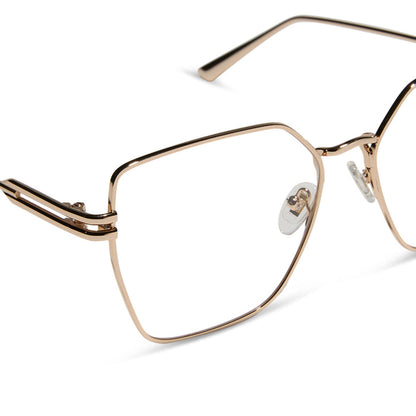 diff eyewear bonnie square prescription glasses gold detailed view