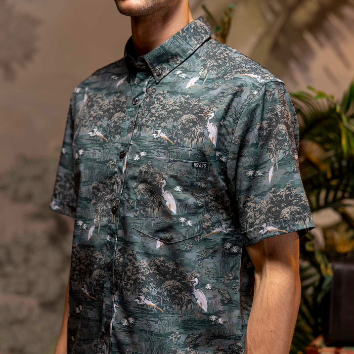 RSVLTS RSVLTS Short Sleeve Shirt Born On the Bayou – KUNUFLEX Short Sleeve Shirt Born On the Bayou – KUNUFLEX Short Sleeve Shirt
