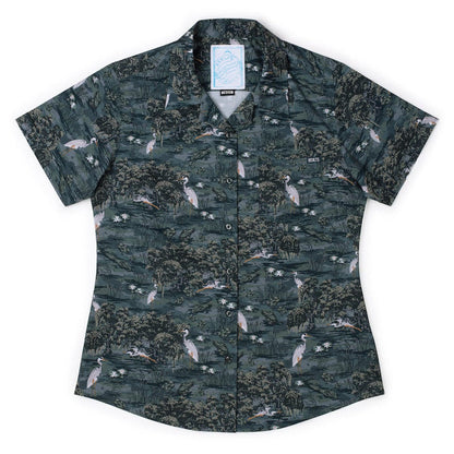 RSVLTS XS RSVLTS Women's Short Sleeve Shirt Born On the Bayou – Women's KUNUFLEX Short Sleeve Shirt Born On the Bayou – Women's KUNUFLEX Short Sleeve Shirt