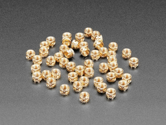 Brass Heat-Set Inserts for Plastic - M3 x 3mm - 50 pack by The Pi Hut - The Pi Hut