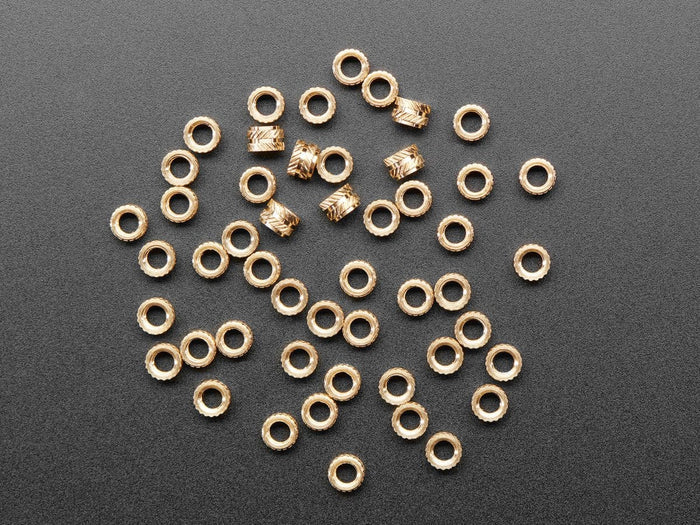 Brass Heat-Set Inserts for Plastic - M3 x 3mm - 50 pack by The Pi Hut - The Pi Hut