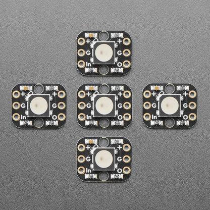 Breadboard-friendly RGB Smart NeoPixel - Pack of 5 by Adafruit - The Pi Hut